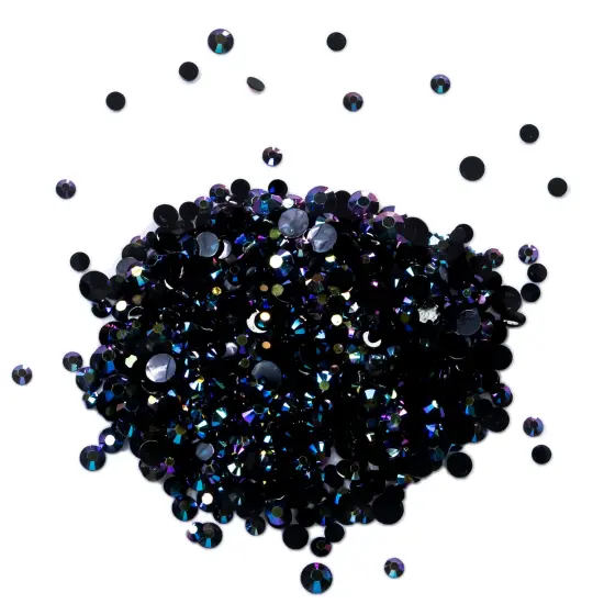 Buttons Galore Jewelz Rhinestones Craft Embellishments Assorted Colors Approx. 1600 Pieces Rainbow ab {1}