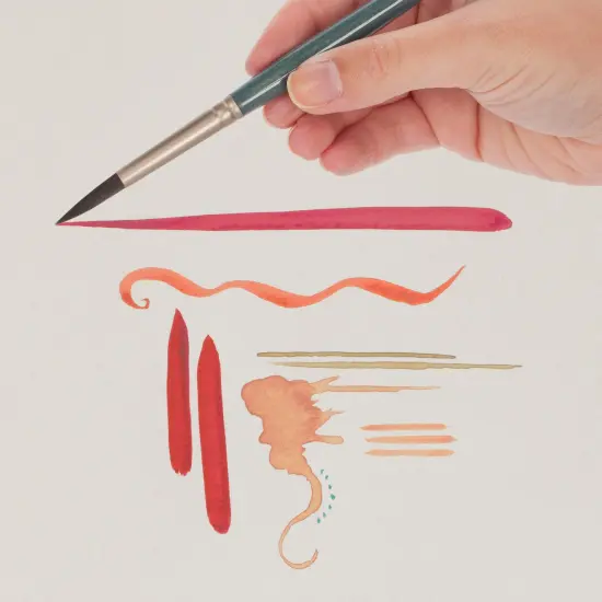 Mimik Professional Watercolor Brushes -Assorted - Synthetic Squirrel Hair - Natural Bristle Artist Brushes for Watercolors, Gouache & Acrylics - Imitates Natural Squirrel and Sable Hair {7}