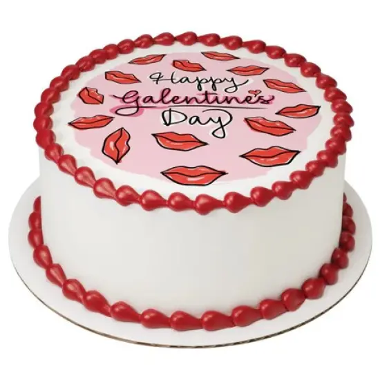 Happy Galentine's Day Edible Cake Image PhotoCake {3}