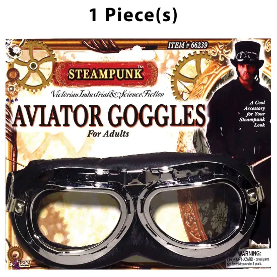 Adults Steampunk Aviator Goggles - 1 Pc. {1}