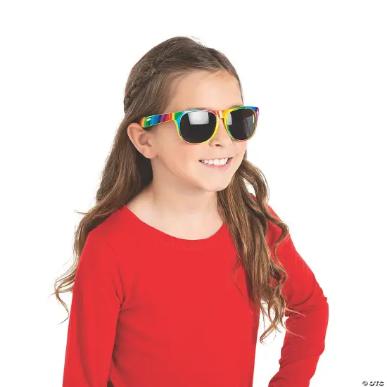Rainbow-Colored Sunglasses - 12 Pc. {2}