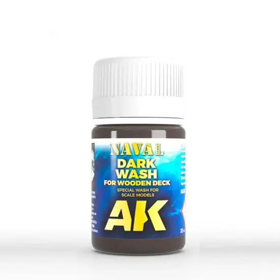 AK Interactive: Dark Wash for Wood Deck (35ml Bottle) {1}