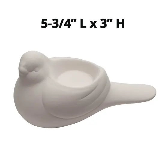 Color-Me&trade; Ceramic Bisque Bird Tea Light Candle Holder (Pack of 12) {6}