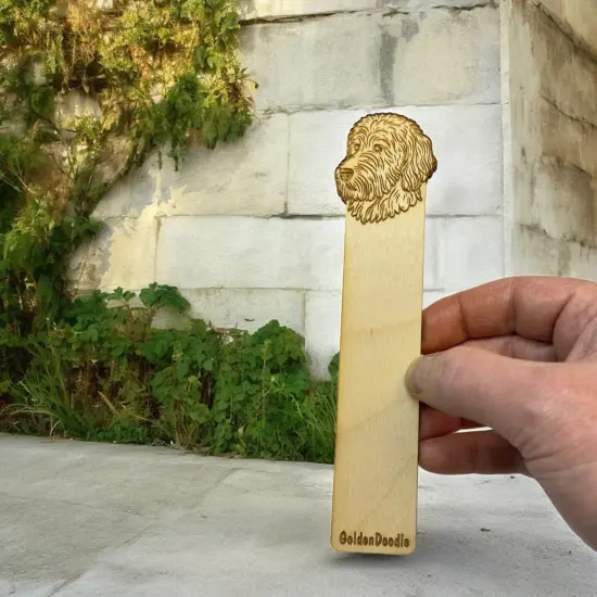 Bookmark - Goldendoodle - Birch wood {5}