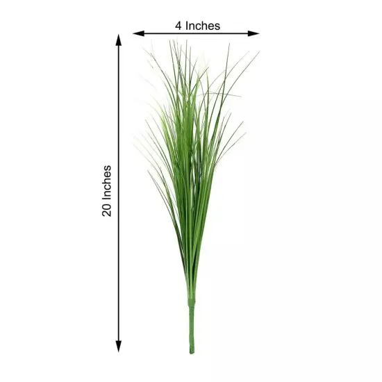 3 GREEN 20" Artificial Faux GRASS SPRAYS STEMS {4}