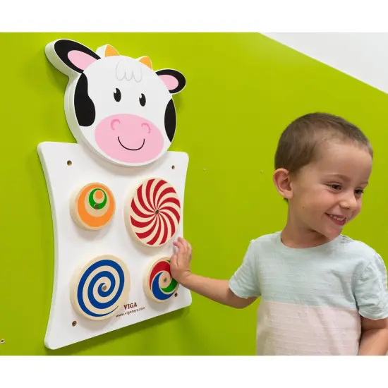 Cow Activity Wall Panel - 18m+ - Toddler Activity Center {6}
