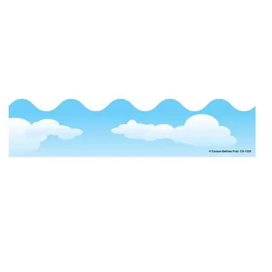 Clouds Classic Scalloped Border, 39 Feet Per Pack, 6 Packs {2}