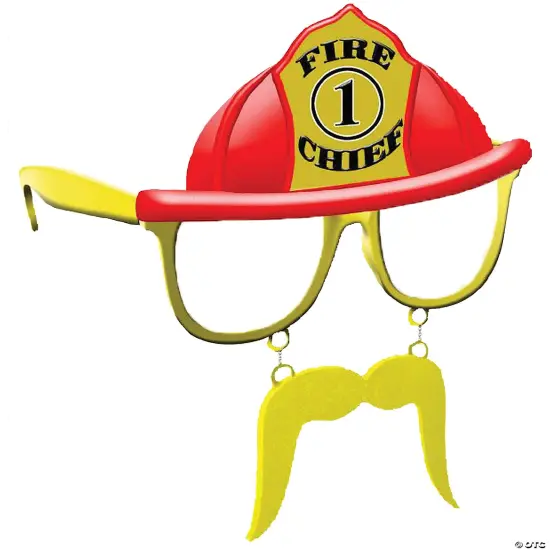 Adults Fire Chief Sun-Staches 1 Pieces {2}