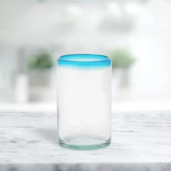 Amici Home Aqua Rim Hiball Glass | Set of 6 | 16 Ounce {2}