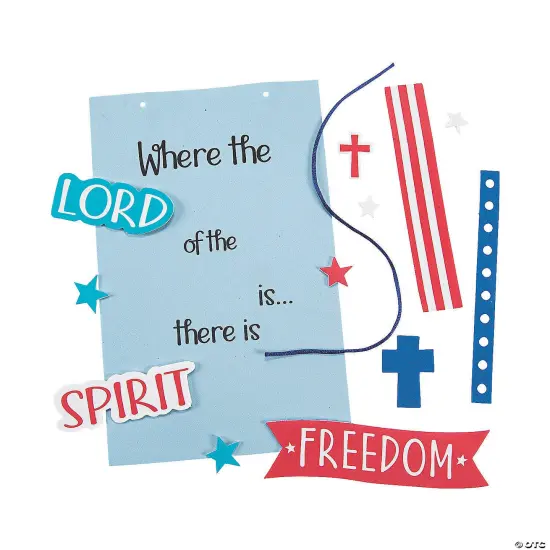 Spirit of the Lord Patriotic Sign Craft Kit- Makes 12 {2}