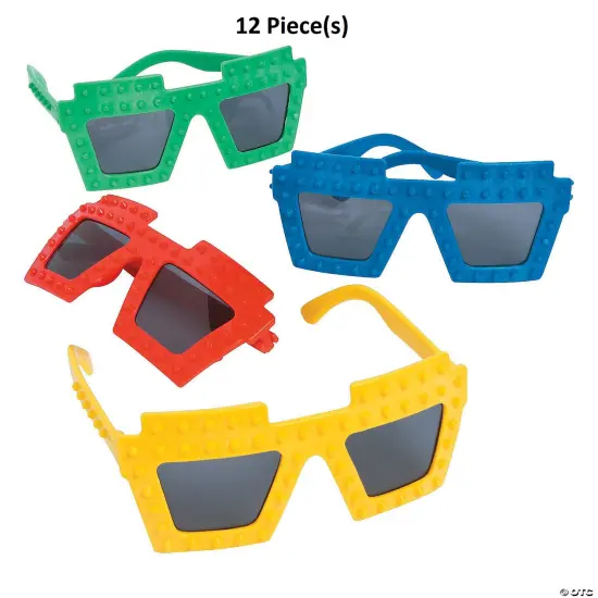 Color Brick Party Sunglasses 12 Pieces {1}