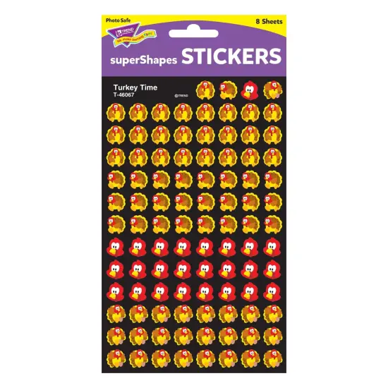 Turkey Time superShapes Stickers, 800 Per Pack, 6 Packs {4}