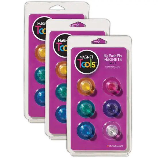 (3 Pk) Big Push Pin Magnets Magnet Tools {1}