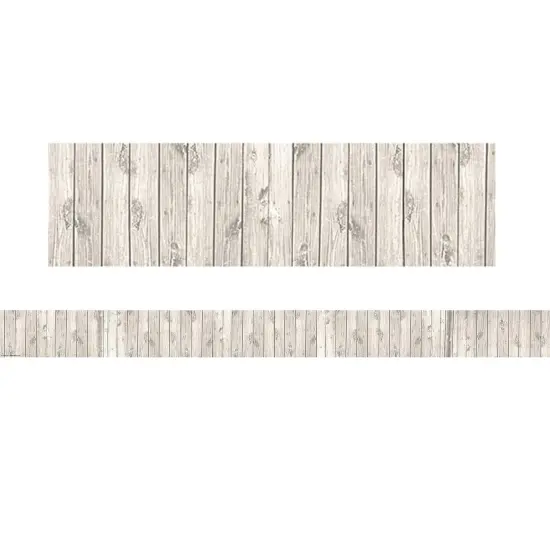 White Wood Design Straight Rolled Border Trim, 50 Feet Per Roll, 3 Rolls {1}