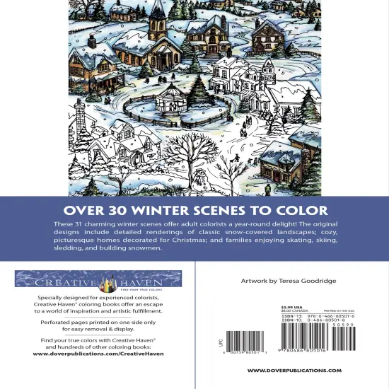 Creative Haven: Winter Wonderland Coloring Book-Softcover {3}