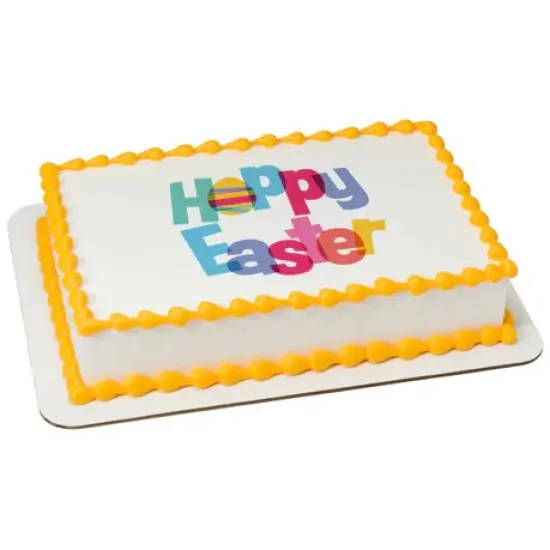Hoppy Easter Bunny Edible Cake Image PhotoCake {1}
