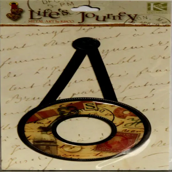 K & Company Life's Journey Collage Vingette Metal Embellishment {1}