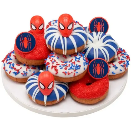 Marvel's Spider-Man Spider and Mask Cupcake Rings - set of 12 {6}