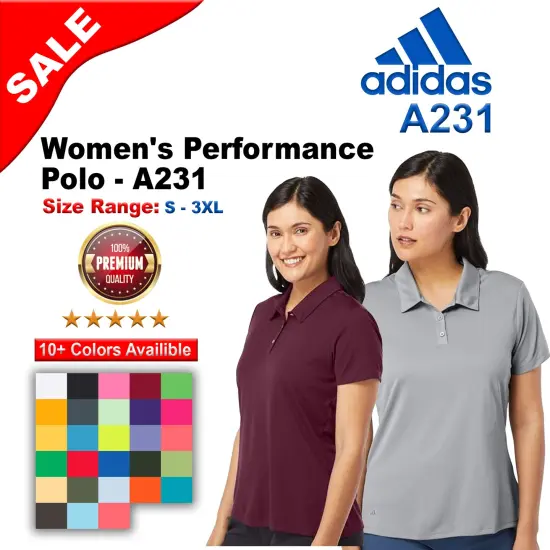 Adidas&reg; Women's Performance Collared Polo Collegiate green {2}