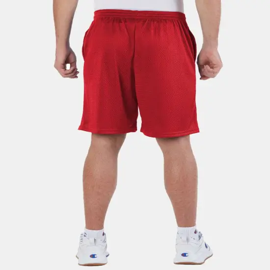 Champion&reg; Polyester Mesh Shorts with Pockets Athletic dark green {6}
