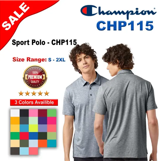 Champion&reg; Sport Polo Navy heather {2}