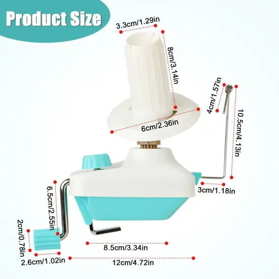 Yarn Ball Winder, Manual Yarn Spinner for Crocheting Plastic Knitting Yarn Roller Winding Wool Winder Machine Hand Operated Tool to Wind Yarn into Ball for Knitting Enthusiast Needlecraft Supplies {2}