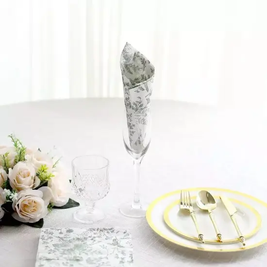 Floral Dinner Paper Napkins {4}