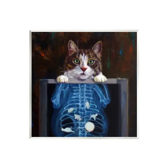 Stupell Industries Funny Cat X-Ray Mice Wall Plaque Art {1}