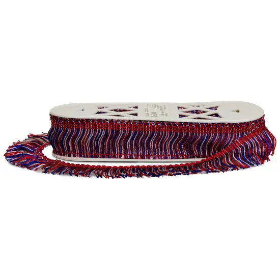 20 Yards of 2" Metallic Chainette Fringe Trim | 20 yard cut Red {4}