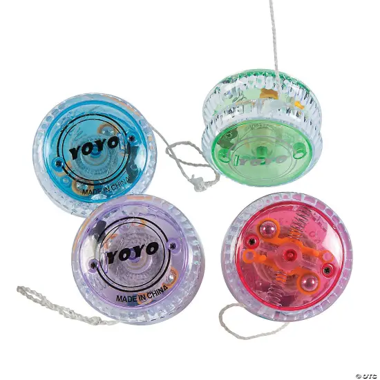 2" Colorful Light-up Champion Plastic YoYos - 12 Pc. {3}