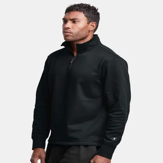 Champion&reg; Sport Quarter-Zip Pullover Black {4}