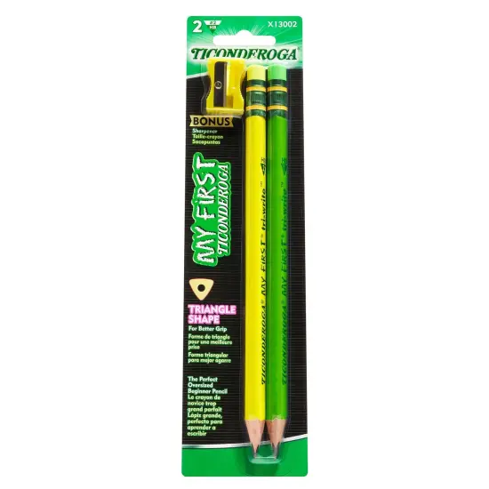 My First&reg; Tri-Write&trade; Wood-Cased Pencils, Neon Assorted, 2 Per Pack, 12 Packs {5}