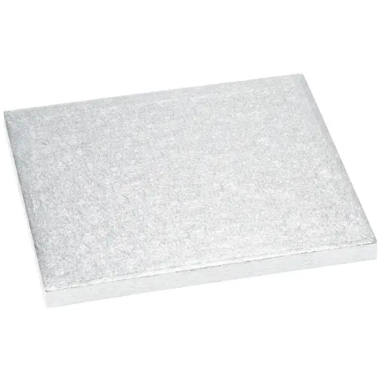 8" Square Silver Foil Cake Board 5ct {1}