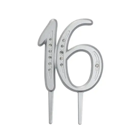 16 Birthday Diamond Sweet Milestone Monogram Cake Kit Topper {1}