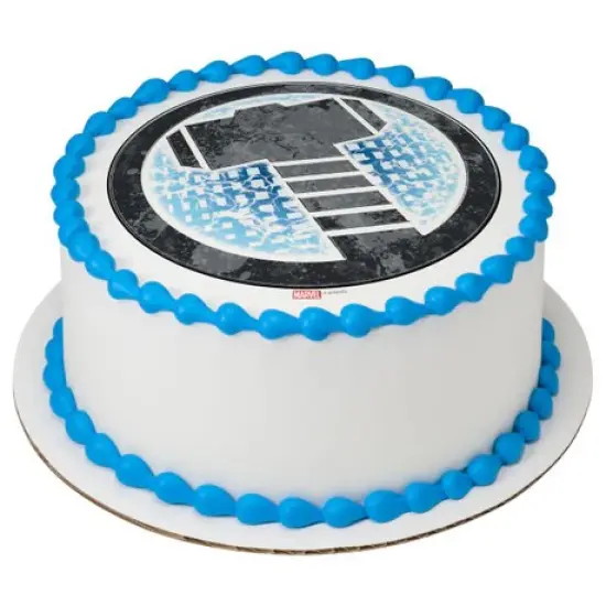 Marvel Avengers Thor Icon Edible Cake Image PhotoCake Sabuj {2}