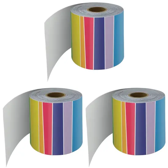 Rainbow Rolled Straight Border, 65 Feet Per Roll, Pack of 3 {1}