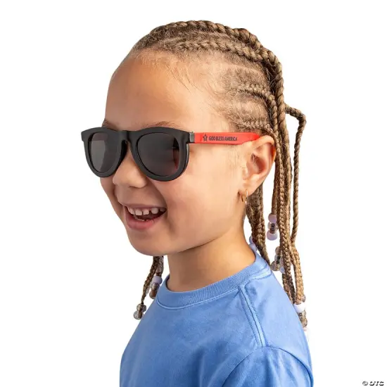 Kids God Bless America Sunglasses - 12 Pc. {2}