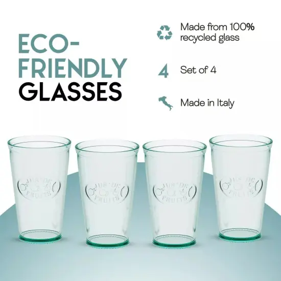 Set of (4) Jus de Fruits Drinking Glass, 11 Oz by Amici Home {4}