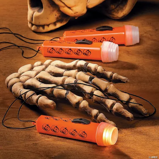 Mini Halloween Flashlights on A Rope - 12 Pc. {4}