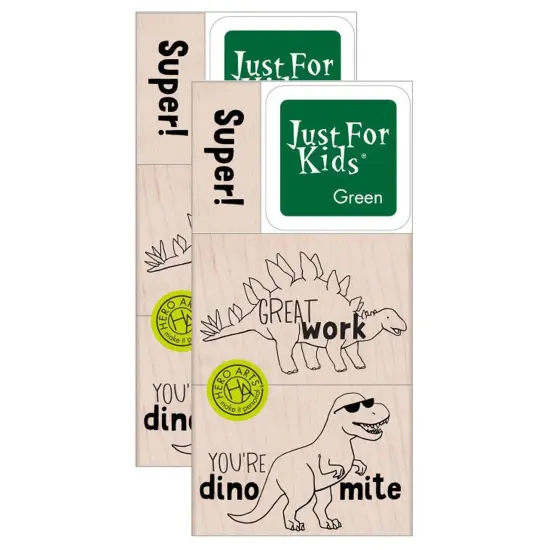 Super Dino Stamp Set, 3 Per Set, 2 Sets {1}