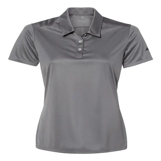 Adidas&reg; Women's 3-Stripes Shoulder Polo Grey five/ black {1}