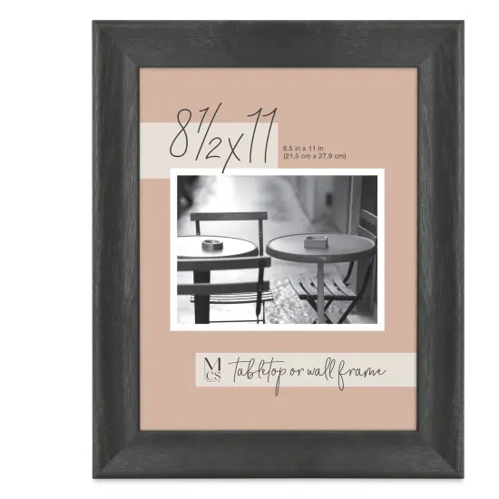 MCS Classic Edge Frame - 8-1/2" x 11", Black, with Easel Back {1}