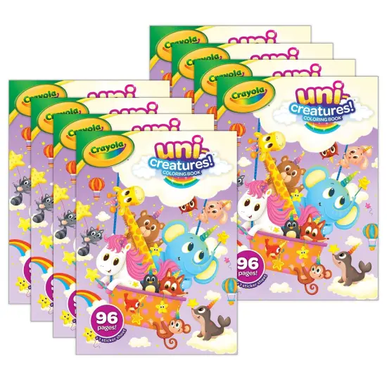 Coloring Book, Uni-Creatures, 96 Pages, Pack of 8 {1}