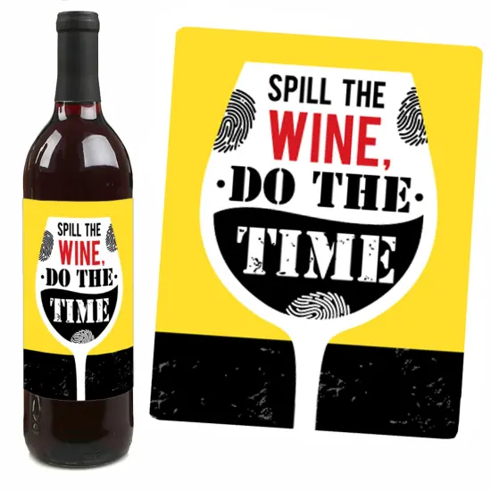 Big Dot of Happiness Case Closed - Criminal Justice Graduation Party Decorations for Women and Men - Wine Bottle Label Stickers - Set of 4 {6}