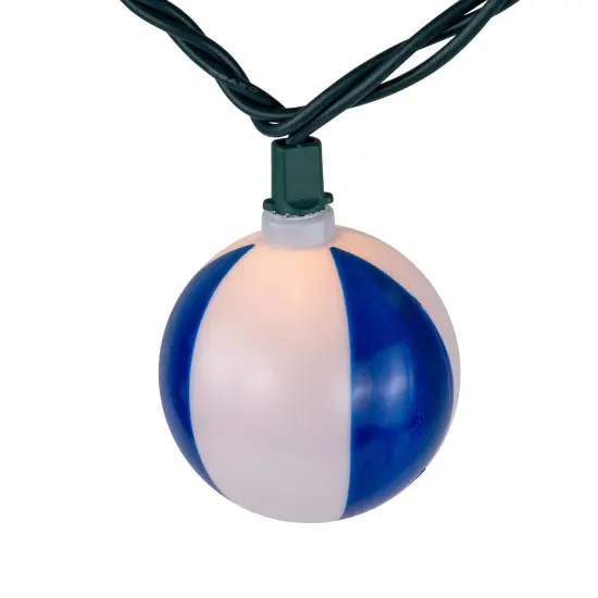 Northlight Beach Ball Patio Light Set - 6' Green Wire - 10ct Multi {6}