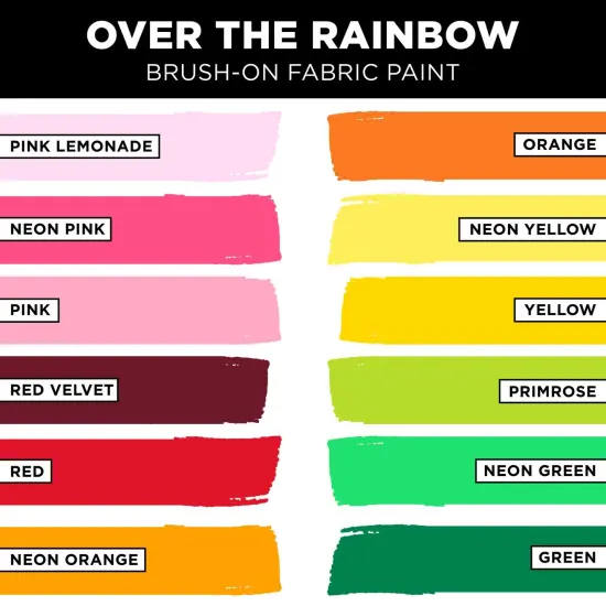 Tulip Brush-On Fabric Paint Over The Rainbow 48 Pack {4}
