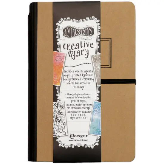 Dyan Reaveley's Dylusions Creative Dyary 5"X8"-Kraft W/Black {1}