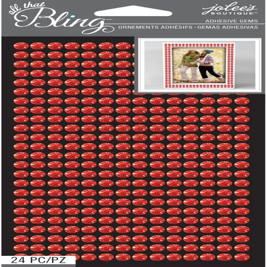 Jolee's Boutique All That Bling Adhesive Gems 24/Pkg-Red {1}