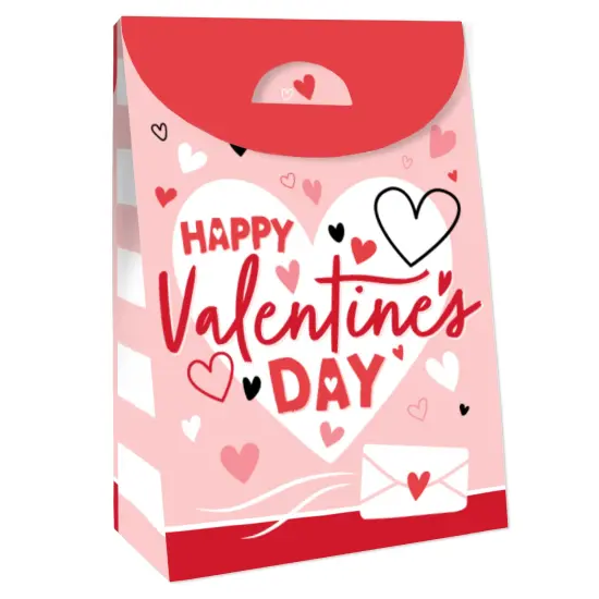 Big Dot of Happiness Happy Valentine&rsquo;s Day - Valentine Hearts Gift Favor Bags - Party Goodie Boxes - Set of 12 {4}
