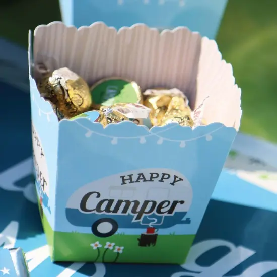 Big Dot of Happiness Happy Camper - Party Mini Favor Boxes - Camping Baby Shower or Birthday Party Treat Candy Boxes - Set of 12 {7}